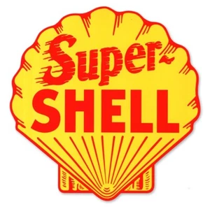 Super Shell Gasoline Oil Gas Station Sticker Decal Hot Rod Automotive Drag Race - Picture 1 of 1