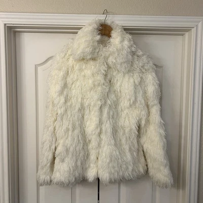 Abrigo bombardero peludo con flecos estilo francés marca Arissa años 70/80 LG de colección para mujer Foto 1 de 4