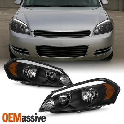 Par de faros limitados para Chevy Impala 14-16 Impala 2006-2013 con tubo LED DRL Foto 1 de 4