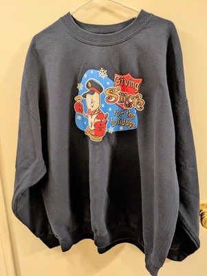 Sudadera De Colección Ejército Salvación Muñeco de Nieve S'more Navidad Azul 2XL "Dando S'more"  Foto 1 de 3