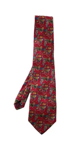 SALVATORE FERRAGAMO Seide Herren Krawatte Mehrfarbig W A Früchte Motiv Druck EX.CON - Bild 1 von 3