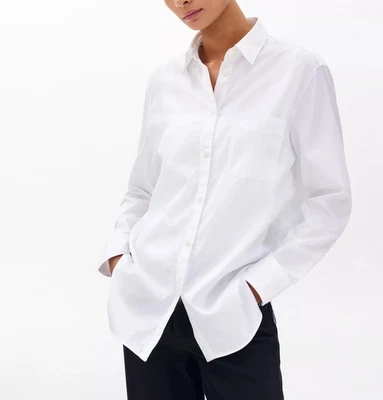 NWT $195 rag & bone Maxine Classic Button-Front Shirt White Cotton S - Image 1 of 4
