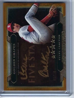 2020 Topps Five Star - Golden Graphs Steve Carlton #GG-SC Gold /10 (AU) - Image 1 of 2