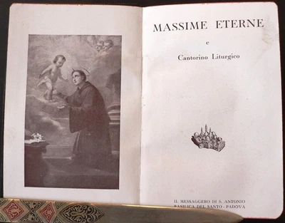 "Massime Eterne e Cantorino Liturgico" - Il Messaggero di S. Antonio, 1949 - Immagine 1 di 4