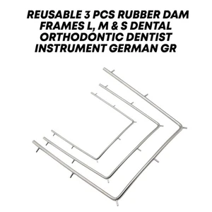 3 Stück Gummi Dam Rahmen Set Dental Edelstahl Endo Ortho Werkzeuge Kit - Bild 1 von 2