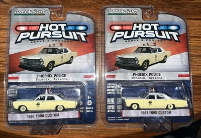 Lot of (2)-Greenlight-Hot Pursuit Series-Phoenix Arizona Police 1967 Ford Custom - Image 1 of 4
