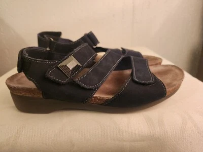 Sandalias Munro America Antila para mujer talla 6M negras de gamuza con tiras #35 Foto 1 de 4