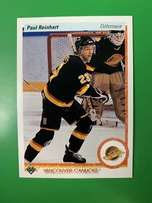 1990-91 Upper Deck French Paul Reinhart Vancouver Canucks #110  - Image 1 of 2