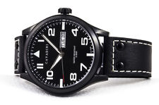 Cavadini Aviator Watch XXXL 50mm 10 BAR Black Plated Tag / Date CV1002