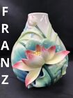FRANZ Collection Lotus Harmony Flower Design Sculptured Porcelain Vase FZ02399E