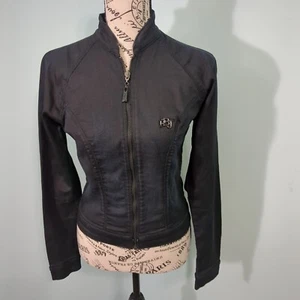 Pitbull Jeans Logo Denim Krone bestickt Jacke tailliert Small - Bild 1 von 7