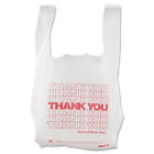 Barnes Paper Company Thank You High-Density Shopping Bags, 8w x 4d x 16h, White