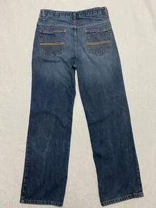 Faded Glory Wide Leg Boys Jeans Size 18 Blue Straight Adjustable Waist (30×30) - Picture 1 of 7