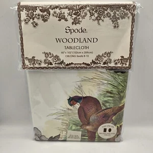Spode WOODLAND Fagiano Ringraziamento TOVAGLIA 60" x 102" Oblunga e Ovale Uccellino - Foto 1 di 6