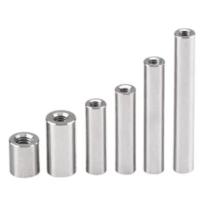 M3 M4 M5 M6 M8 Round Threaded Stud Connector Long Nuts A2 Stainless Steel - Picture 1 of 7