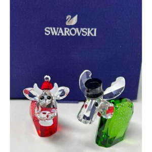 Swarovski Crystal Holiday annual edition Mo Cow an Ricci Figurines - Picture 1 of 9