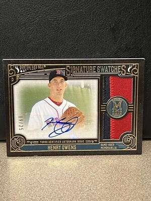2016 Topps Museum Signature Swatches Henry Owens 9/25 - Image 1 of 4