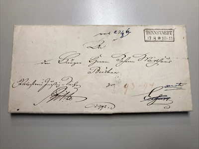1862 Altbrief Gericht Tennstaedt n Erfurt Besitzverordnung Siegel - Bild 1 von 4