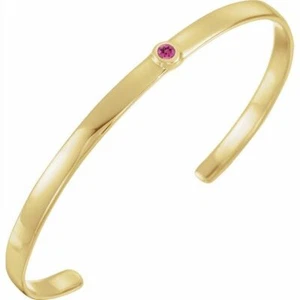 Rosa Turmalin Manschette 6" Armband in 14K Gelbgold - Bild 1 von 1