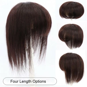 Women Genuine Human Hair Topper Large Cover Toupee Clip in Hairpiece Top Pieces - Picture 1 of 14