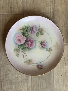 12.5” hand painted classic floral cabinet plate, very skillfully painted - Picture 1 of 4