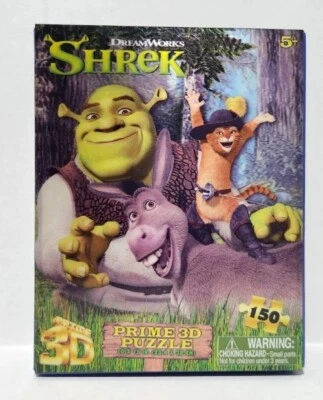 Dreamworks Shrek 3D Puzzle 150 Pieces - Shrek, Donkey, Puss and Boots - Image 1 of 3