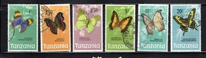 Tanzania Stamp Scott #44-49, 1sh to 20sh, Butterflies, Used, SCV$23.95 - Picture 1 of 1