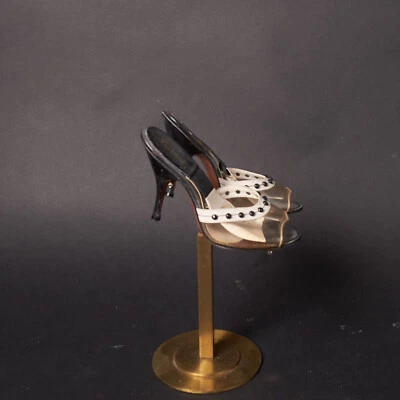 Tacones Spring-o-lators blancos y negros años 50 pin up Rockabilly  Foto 1 de 4