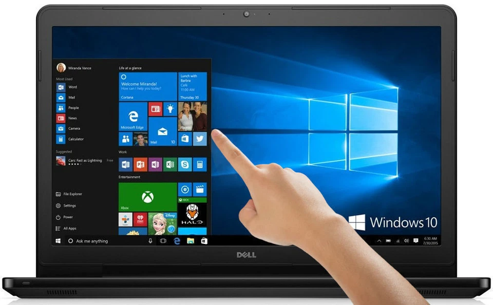 New Dell Inspiron 15.6" TouchScreen Laptop i3-7130U 8GB 128GB SSD i3567-3970BLK - Image 1 of 4