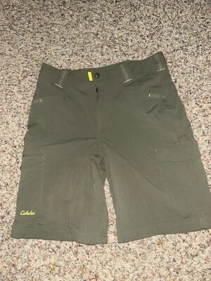 Shorts masculino CABELA'S XPG tamanho 30 oliva desempenho extremo bolsos UPF 30 - Imagem 1 de 2