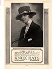 1916 Hazel Dawn For Knox Hats Original Ad From Theatre - Very Rare