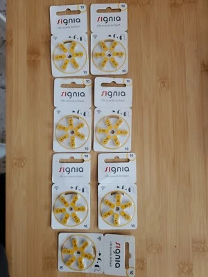 Аккумуляторы для слуховых аппаратов Signia Siemens упаковка 7 шт. Желтый размер 10. (3/2024). - Изображение 1 из 2