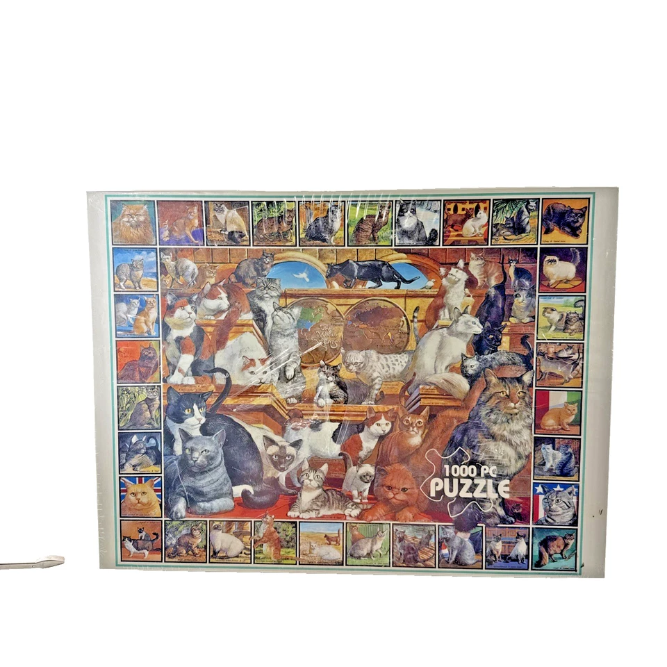 White Mountain Puzzles World of Cats 1000pc Jigsaw Puzzle