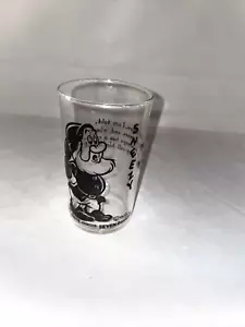 Vintage 1939 WD Snow White & Seven Dwarfs Movie Juice Glass - SNEEZY (Black) - Picture 1 of 4