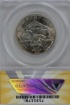 1936  .50   ANACS   MS 65  ROBINSON  Classic Silver Commemorative  - Image 1 of 2