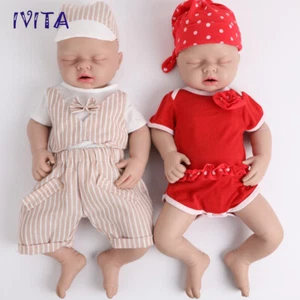 20"Sleeping Baby Lifelike Boy and Girl Doll Full Silicone Real Touch Toddler Toy - Picture 1 of 13