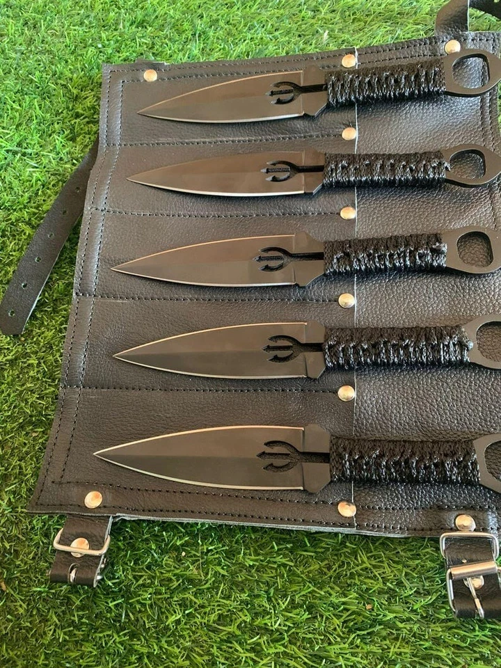 Cuchillos Artesanales, Kunai Caza Hojas Equilibradas Regalo para Hombre - Pack de 6 Foto 1 de 4