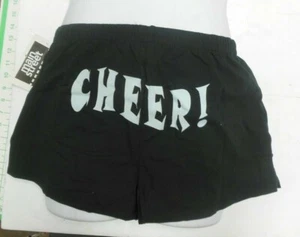  Black Shorts Cheer Backside Cotton Ladies Large 93352PH3 - Picture 1 of 6