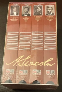 LINCOLN - A Film By Kunhardt Prod 4 VHS BOX SET - TIME LIFE VIDEO - NEW, SEALED - Picture 1 of 5