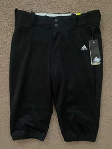 Adidas Climalite Youth Boys Knicker Black Baseball Pants Shorts Size L - Picture 1 of 3