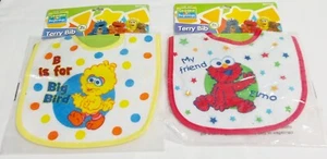 Sesame Street Beginnings Terry Bib Elmo & Big Bird (0+ Months) - Picture 1 of 3