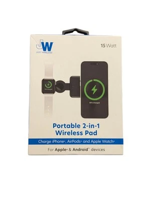 Almohadilla de carga inalámbrica portátil Bb.OB Just Wireless 2 en 1 - negra Foto 1 de 3