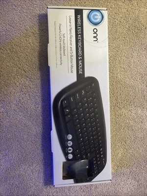 Onn Wireless Keyboard & Mouse Model ONA11H0087 Black 2.4 GHz light damage, works - Image 1 of 4