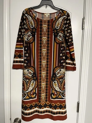 HAANI A LINE платье женщин маленький оболочка PAISLEY эластичной EUC карьера 34 бюст EUC - Изображение 1 из 4