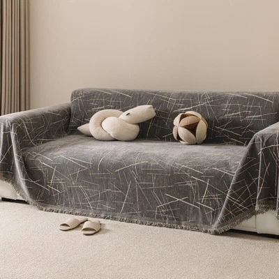 Line Pattern Sofa Cover Full Cover Non Slip Couch Throw - Image 1 of 4