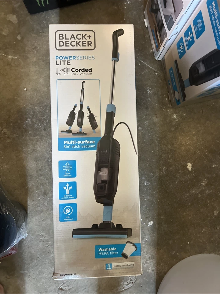 Black & Decker Power Series Lite 3-In-1 Corded Stick Vacuum in Black and Blue - Image 1 of 1