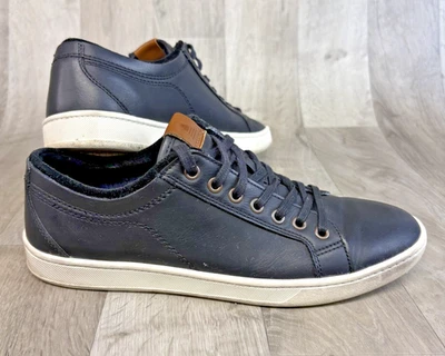 Zapatos Aldo Para Hombres Talla 9 Cuero Negro Parte Superior Baja Informal Tenis Estilo Con Cordones EU 42 Foto 1 de 4