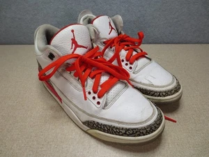 Nike Air Jordan 3 Retro 'Hall of Fame' Shoes White / Red 136064-116 SZ 11 US - Picture 1 of 6