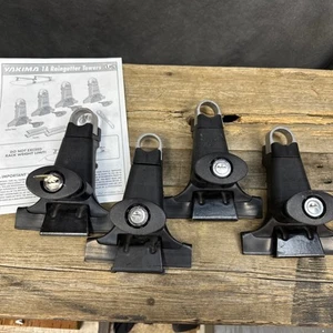 Yakima 1A RainGutter Towers With Rubber Boots + Locks + Key - Picture 1 of 7