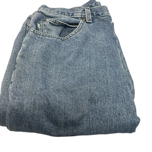 Vintage LL Bean Jeans Mens 36x32 (Fits 34x30) Blue Denim Flannel Lined USA Made - Picture 1 of 13